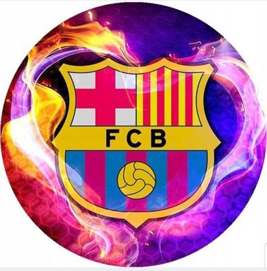 Essbar FC Barcelona Barca Kuchen Party Tortenaufleger Zuckerbild 1