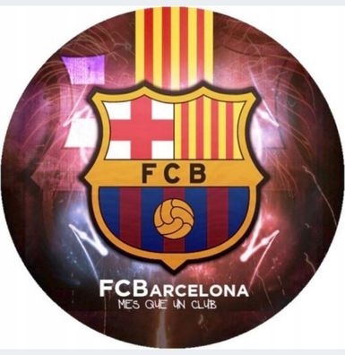 Essbar FC Barcelona Barca Kuchen Party Tortenaufleger Zuckerbild 2