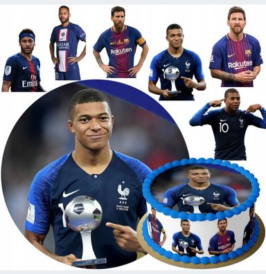Essbar Paris Saint-Germain Messi Mbappe Neymar Tortenbild Fototorte Zuckerbild 10