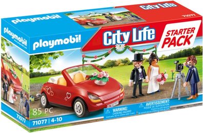 Playmobil City Life 71077 Starter Pack Hochzeit, Mit Spielzeug-Auto, Erstes Spielz...