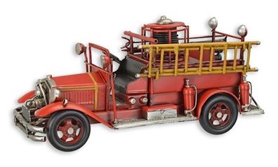 Blechmodell Nostalgie Feuerwehrfahrzeug Feuerwehrauto L 36 cm Deko Blechauto