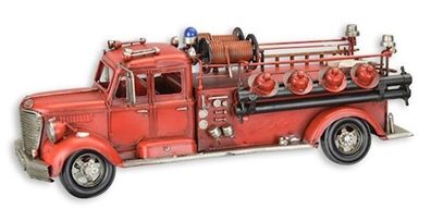 Blechmodell Nostalgie Feuerwehrfahrzeug Feuerwehrauto L 51 cm Deko Blechauto