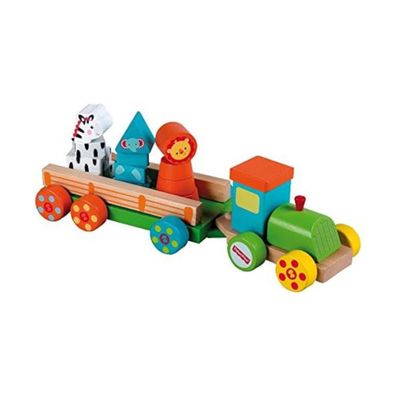 Fisher-Price - Holz-Eisenbahn Wooden train Löwe Elefant Zebra Kinderspielzeug