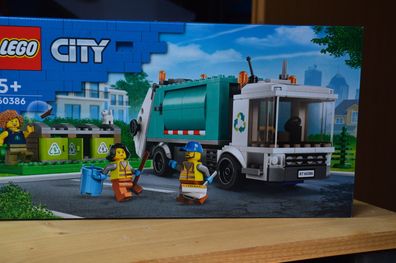 Lego 60386 City Müllabfuhr, Müllwagen Spielzeug mit Mülltonnen