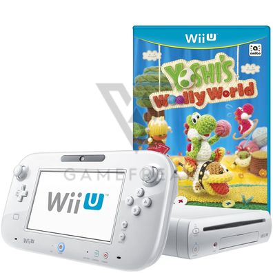 Nintendo Wii U Konsole Weiß, Yoshi´s Woolly World Spiel, GamePad, Alle Kabel