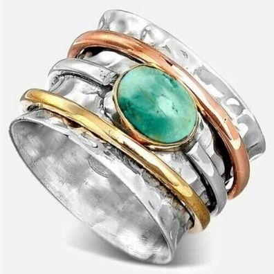 Schöner 3-farbiger Vintage Damen Ring(DR124)