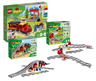 Lego® Duplo 10874 Dampfeisenbahn 10872 Brücke 10882 Schienen - neu, ovp