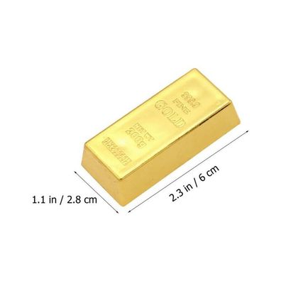 Schöner Fake Gold Barren aus Kunststoff, das ideale Geschenk (GB1001)
