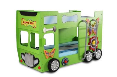 Grünes Kinder Doppelstock Bett Bus Design Holz Kinderzimmer Möbel Stil