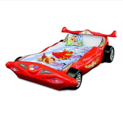 Rotes Kinderbett Rennauto Design Formula 1 Bett Einzelbett Holzgestell