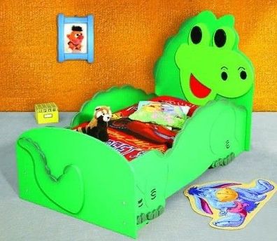 Kinderbett Jugendbett Bett Betten mit Matratze mit Tiermotiv Schlafbett Dino