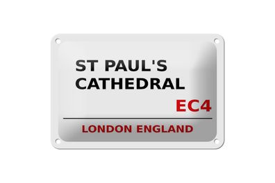 Blechschild London 18x12cm England St Paul´s Cathedral EC4 Deko Schild