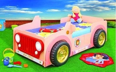 Kinderbett Bett Betten Jugendbett Mädchen Girly Jeep Auto Bett für Mädchen Neu