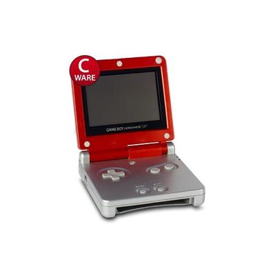Gameboy Advance SP Konsole in Mario Rot mit Ladekabel #50C