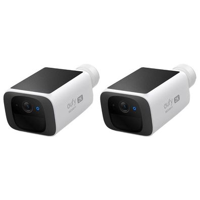 eufy SoloCam S220 kabellose Überwachungskamera 2er Set (2K, IP67, Draußen, KI, WiFi,