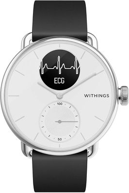 Withings ScanWatch 38 mm Smartwatch Fitnessuhr Tracker weiß