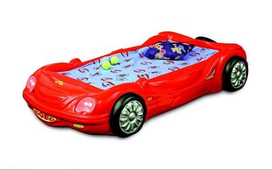 Kinderzimmer Bett Kinderbett Design Rennwagen Autobett mit Matratze Lattenrost