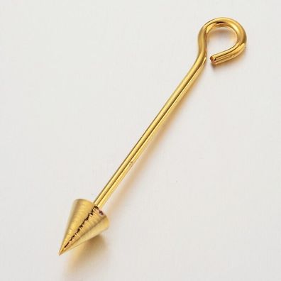 Anhänger Messing gold Wechselschmuck Stift Spitze 58mm 1 Stück