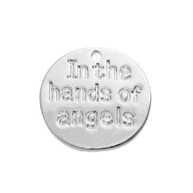 Anhänger Charmanhänger Charms silber "In the hands of angels" 2 Stück C10
