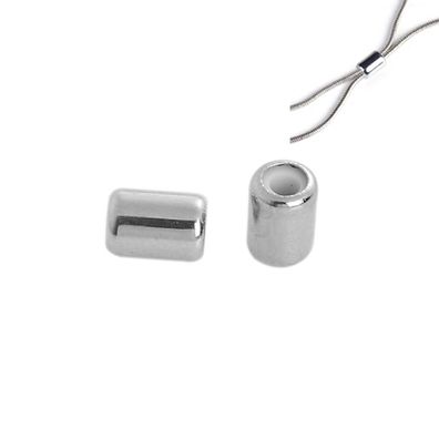 Perle mit Silikonkern für Slider Schiebeverschluss Stopperperle 4Stück V311