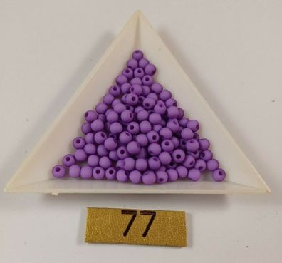 Acrylperlen paisley purple matt 4mm Auswahl 100/600 Stück Farb-Nr.77 (Gr. 4 mm)