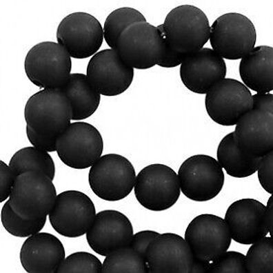 Acrylperlen schwarz matt 6mm Auswahl 50/300 Stück Farb-Nr.60 (Gr. 6 mm)