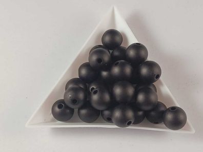 Acrylperlen schwarz leichter Glanz 8mm Auswahl 25/150 Stück Farb-Nr.85 (Gr. 8 mm)