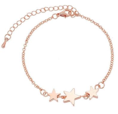Armband rosegold 19-24cm mit drei Sternen