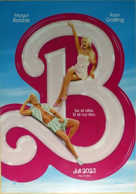 Barbie - Original Kinoplakat A1 - Teasermotiv- Margot Robbie Ryan Gosling -Filmposter