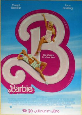Barbie - Original Kinoplakat A1 - Hauptmotiv - Margot Robbie Ryan Gosling -Filmposter
