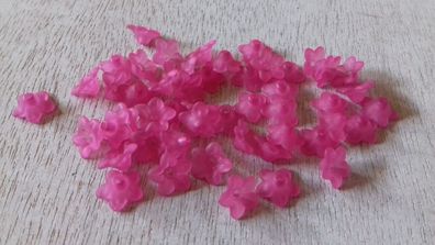 Blüten Acryl Deko Engel Perlkappen farbig sortiert 50 Stück mini 9x4,5mm