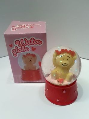 Schneekugel 65x45mm Teddy Herz Valentinstag Hochzeit #17431