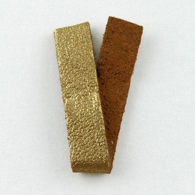 Imitat Lederband flach 10mm 1m gold