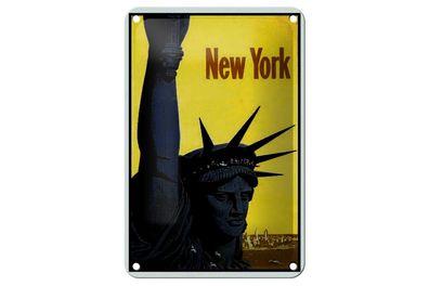 Blechschild Retro 12x18 cm New York Statue of Liberty Deko Schild