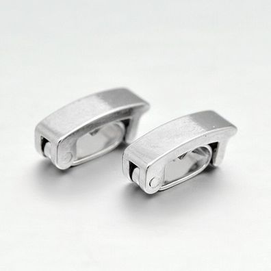 Clipverschluss silber 4x14x5mm 10 Stück V371 (Gr. 4x14x5mm)