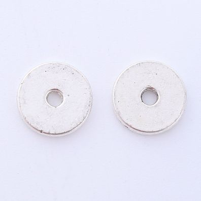 Metallperlen 10 Stück altsilber Scheibe Spacer 10mm (Gr. 10mm)