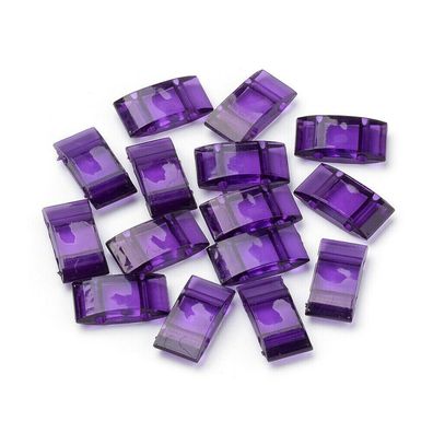 Trägerperlen lila violett 15/30 Stück doppelt gebohrt 17x9x5mm (Gr. 17x9x5mm)