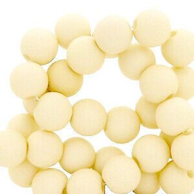 Acrylperlen hell gelb vanilla matt 4mm Auswahl 100/600 Stück Farb-Nr.65 (Gr. 4 mm)