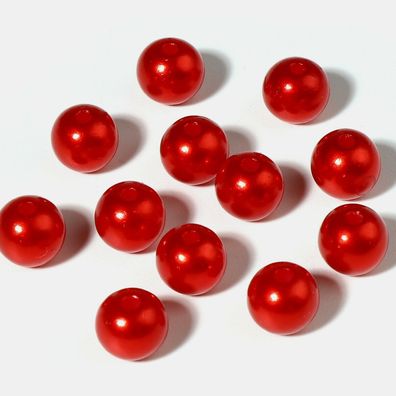 Acrylperlen glänzend rot 6mm Auswahl 50/300 Stück Farb-Nr.05 (Gr. 6 mm)