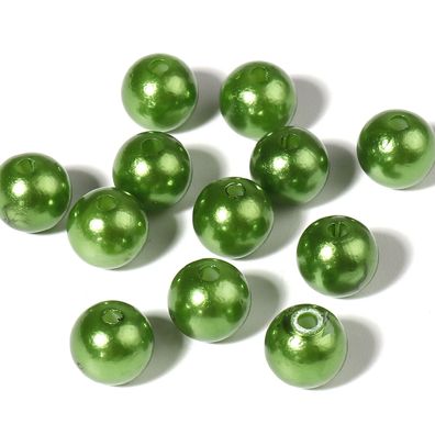 Acrylperlen glänzend grün 6mm Auswahl 50/300 Stück Farb-Nr.06 (Gr. 6 mm)