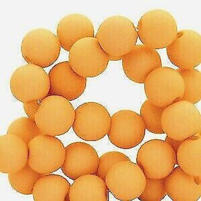 Acrylperlen sorbet orange matt 8mm Auswahl 25/150 Stück Farb-Nr.78 (Gr. 8 mm)
