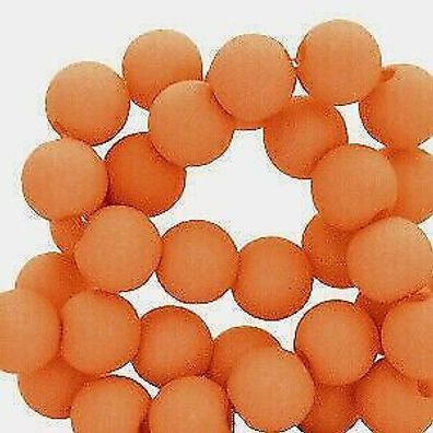 Acrylperlen orange koralle matt 8mm Auswahl 25/150 Stück Farb-Nr.80 (Gr. 8 mm)