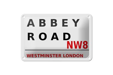Blechschild London 18x12 cm Street Abbey Road NW8 Deko Schild
