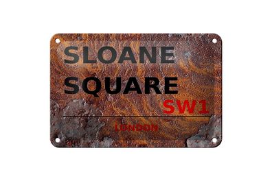 Blechschild London 18x12cm Sloane Square SW1 Metall Deko Schild