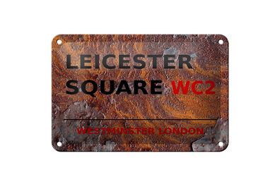 Blechschild London 18x12cm Westminster Leicester Square WC2 Deko Schild