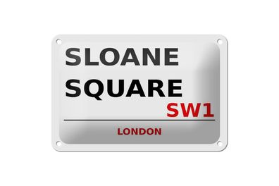 Blechschild London 18x12 cm Sloane Square SW1 Metall Deko Schild
