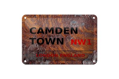 Blechschild London 18x12 cm England Camden Town NW1 Metall Deko Schild