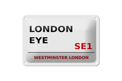 Blechschild London 18x12 cm Westminster London Eye SE1 Deko Schild