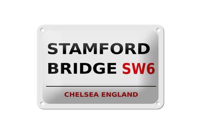 Blechschild London 18x12 cm England Stamford Bridge SW6 Deko Schild