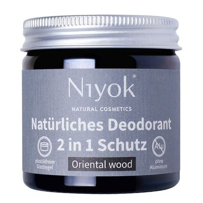 Niyok 2 in 1 Deodorant Creme Oriental wood 40ml